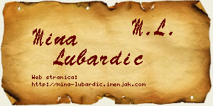 Mina Lubardić vizit kartica